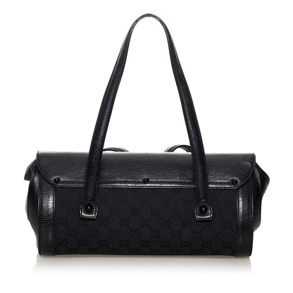 Gucci GG Canvas Bamboo Bullet Shoulder Bag (SHG-31791)
