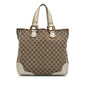 Gucci GG Canvas Bamboo Tote Bag (SHG-J7IVAF)