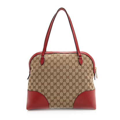 Gucci GG Canvas Bree Dome Shoulder Bag (SHF-20626)