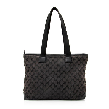 Gucci GG Canvas Front Pocket E/W Shopping Tote (SHF-23636)