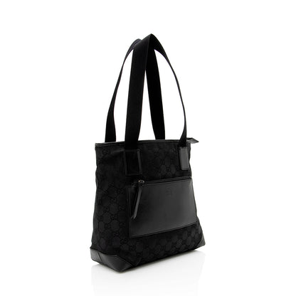 Gucci GG Canvas Front Pocket Small Tote (SHF-15969)