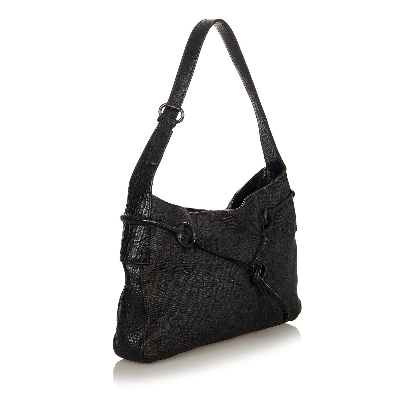 Gucci GG Canvas Horsebit Shoulder Bag (SHG-24498)