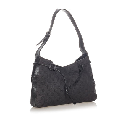 Gucci GG Canvas Horsebit Shoulder Bag (SHG-31966)