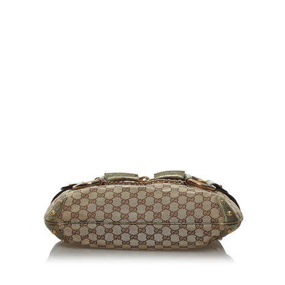Gucci GG Canvas Horsebit Shoulder Bag (SHG-33631)