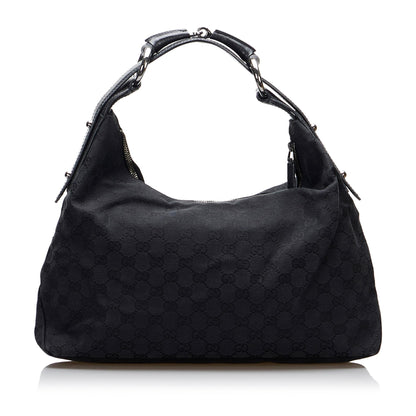 Gucci GG Canvas Horsebit Shoulder Bag (SHG-wbDRzT)
