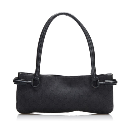 Gucci GG Canvas Horsebit Shoulder Bag (SHG-QoPRpW)