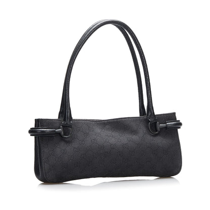 Gucci GG Canvas Horsebit Shoulder Bag (SHG-QoPRpW)