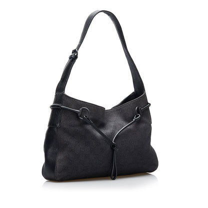 Gucci GG Canvas Horsebit Shoulder Bag (SHG-3xYnnv)
