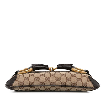 Gucci GG Canvas Horsebit Shoulder Bag (SHG-b3Qp4w)