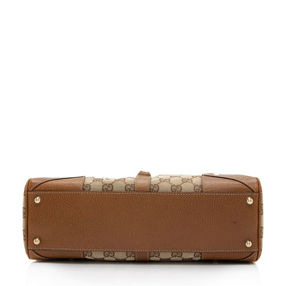 Gucci GG Canvas Nailhead Bardot Shoulder Bag (SHF-cXQEhI)