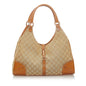 Gucci GG Canvas Nailhead Jackie Shoulder Bag (SHG-33236)