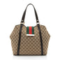 Gucci GG Canvas New Ladies Web Small Tote (SHF-eiujZp)