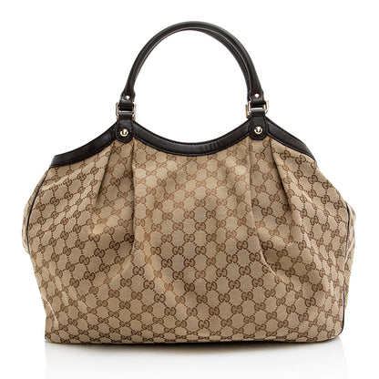 Gucci GG Canvas Sukey Large Tote (SHF-19513)