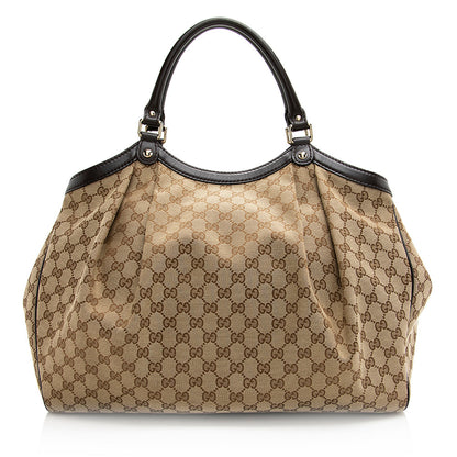 Gucci GG Canvas Sukey Large Tote (SHF-20336)