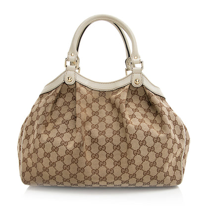Gucci GG Canvas Sukey Medium Tote (SHF-20444)