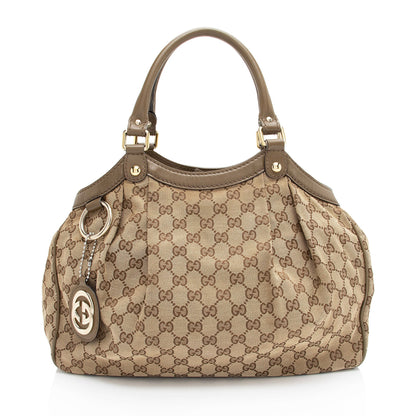 Gucci GG Canvas Sukey Medium Tote (SHF-I8Evmf)