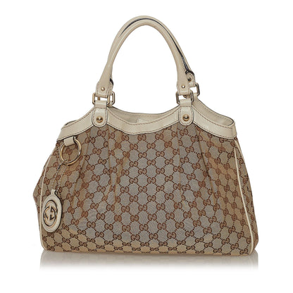 Gucci GG Canvas Sukey Tote Bag (SHG-34077)