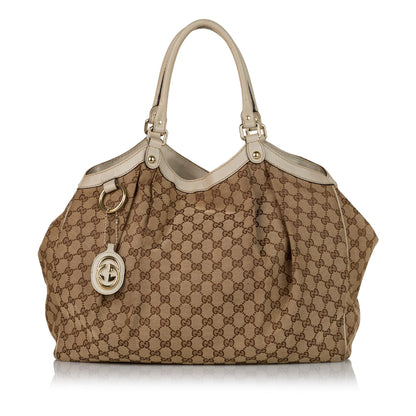 Gucci GG Canvas Sukey Tote Bag (SHG-34104)