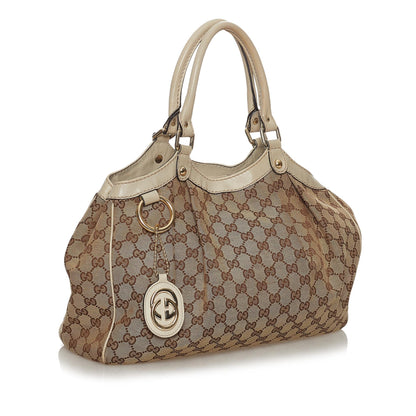 Gucci GG Canvas Sukey Tote Bag (SHG-34717)
