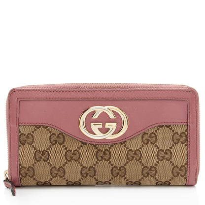 Gucci GG Canvas Sukey Zip Around Wallet