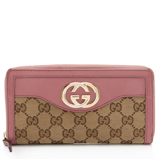 Gucci GG Canvas Sukey Zip Around Wallet