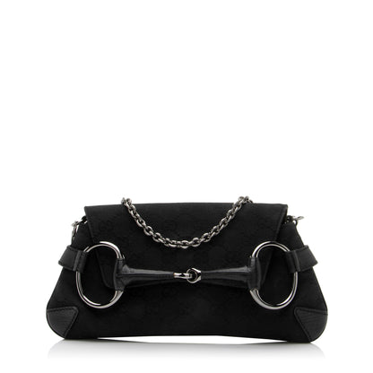 Gucci GG Canvas Tom Ford Horsebit Clutch (SHF-23391)