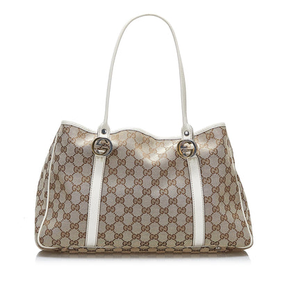 Gucci GG Canvas Twins Tote (SHG-gu3wR2)