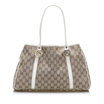 Gucci GG Canvas Twins Tote (SHG-gu3wR2)