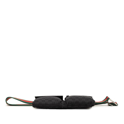 Gucci GG Canvas Web Double Pocket Belt Bag