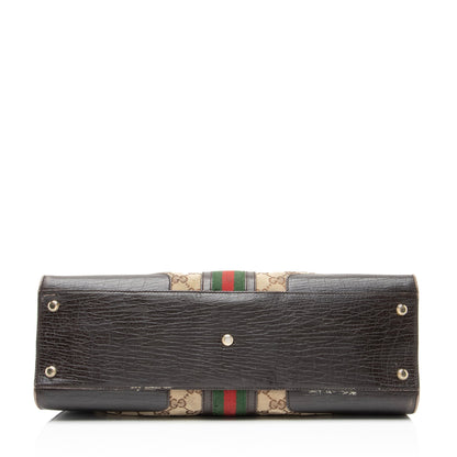 Gucci GG Canvas Web Junco Large Shoulder Bag (SHF-23497)