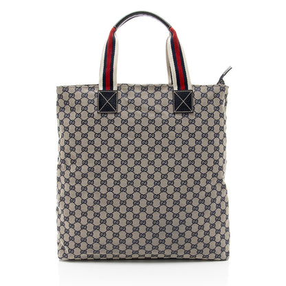 Gucci GG Canvas Web N/S Large Tote