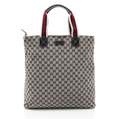 Gucci GG Canvas Web N/S Large Tote