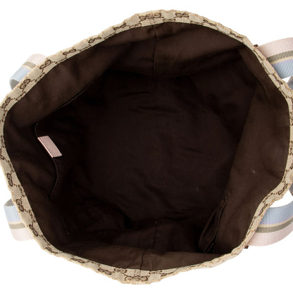 Gucci GG Canvas Web Original Tote (SHF-cmFwNe)