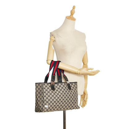 Gucci GG Canvas Web Pop Tote Bag (SHG-8Vt96e)