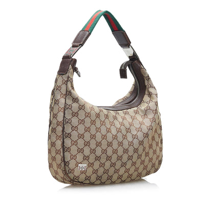 Gucci GG Canvas Web Shoulder Bag (SHG-F1ykz7)