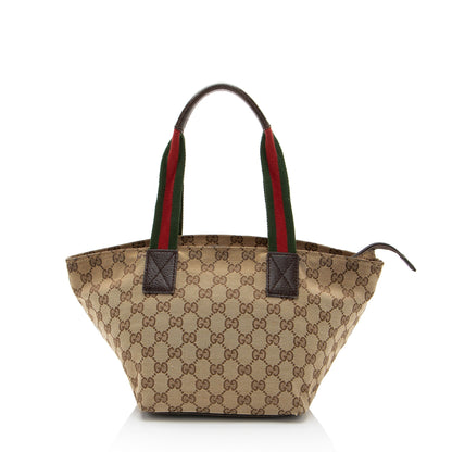 Gucci GG Canvas Web Small Tote