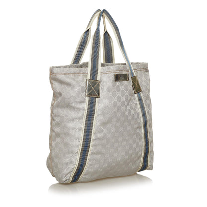 Gucci GG Canvas Web Tote Bag (SHG-36181)