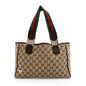 Gucci GG Canvas Web Tote (SHF-19041)