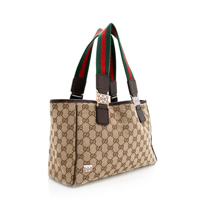Gucci GG Canvas Web Tote (SHF-19041)