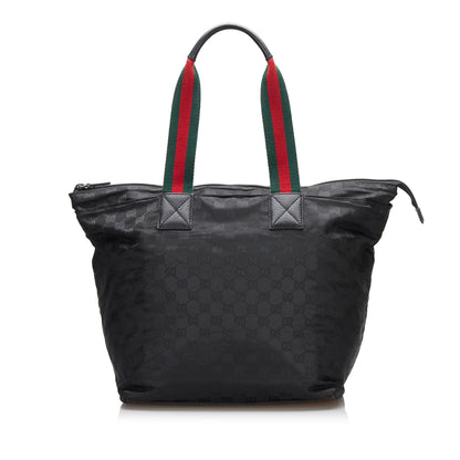 Gucci GG Canvas Web Tote (SHG-35229)