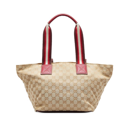 Gucci GG Canvas Web Tote (SHG-8h9gZP)