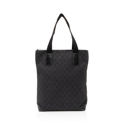 Gucci GG Denim Front Pocket Small Tote (SHF-23640)