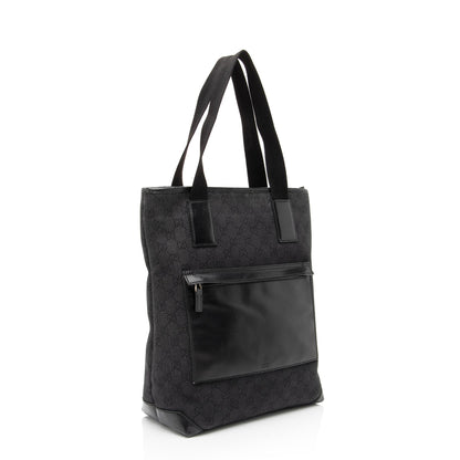 Gucci GG Denim Front Pocket Small Tote (SHF-23640)