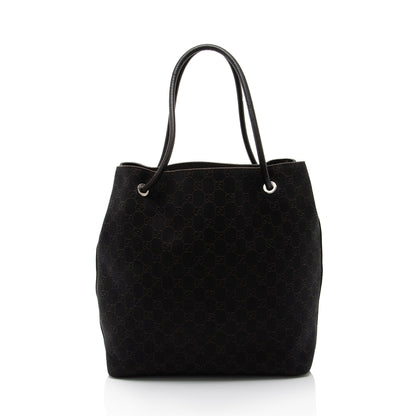 Gucci GG Denim Gifford Medium Tote (SHF-Z5HiOr)