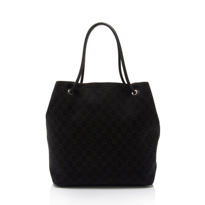 Gucci GG Denim Gifford Medium Tote (SHF-Z5HiOr)