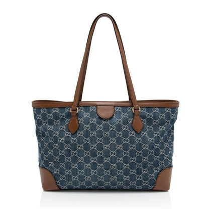 Gucci GG Denim Ophidia Medium Tote (SHF-DAKiQf)