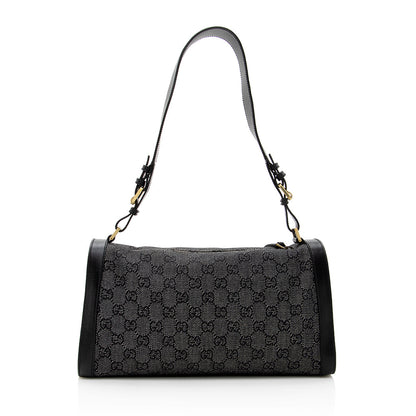 Gucci GG Denim Structured Shoulder Bag (SHF-19556)