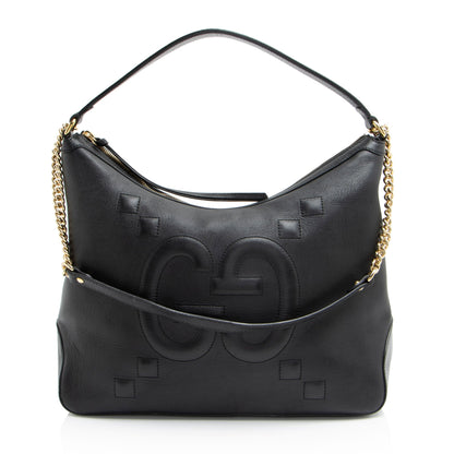 Gucci Jumbo GG Embossed Calfskin Apollo Large Shoulder Bag