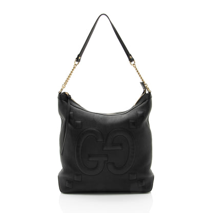 Gucci GG Embossed Calfskin Apollo Shoulder Bag