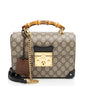 Gucci GG Supreme Bamboo Padlock Top Handle Shoulder Bag (SHF-Kwo5hy)